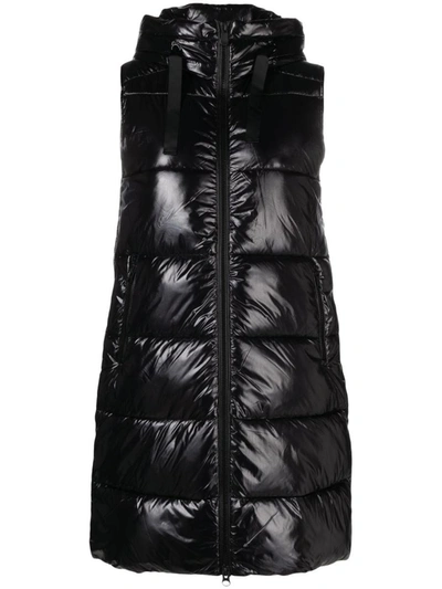 Shop Save The Duck 'iria' Hooded Gilet In Black