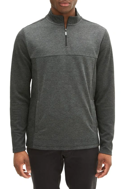 Robert Barakett Milligan Long Sleeve Half Zip Sweater In Charcoal