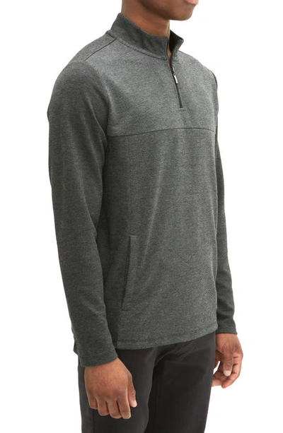 Robert Barakett Milligan Long Sleeve Half Zip Sweater In Charcoal