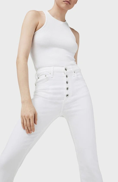 Rag & Bone Casey High Rise Ankle Flare Jeans In Opticwht