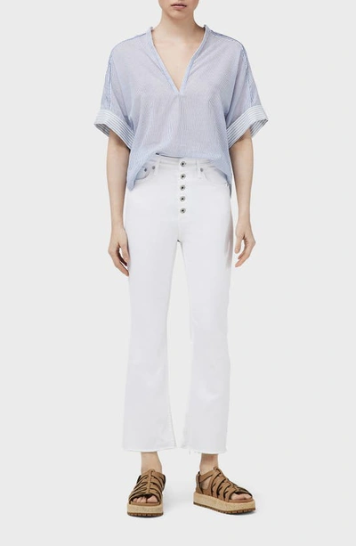 Rag & Bone Casey High Rise Ankle Flare Jeans In Opticwht