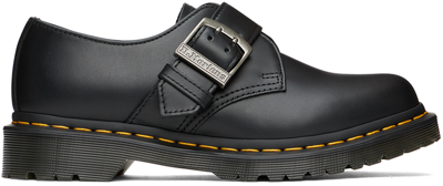 Shop Dr. Martens' Black 1461 Buckle Pull Up Oxfords In Black Classic Pull U