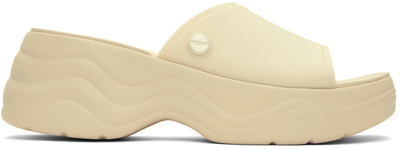 Crocs Off-white Skyline Slides In Bone
