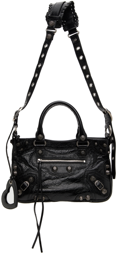 Shop Balenciaga Black Medium Neo Cagole Bag In 1000 Black