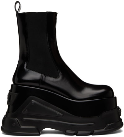 Shop Versace Black Medusa Anthem Platform Boots In 1b000 Black