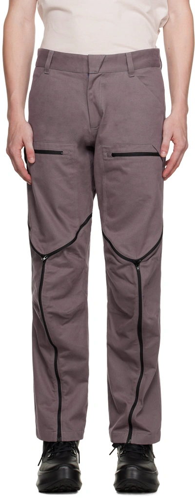Shop Olly Shinder Purple Tri Zip Cargo Pants