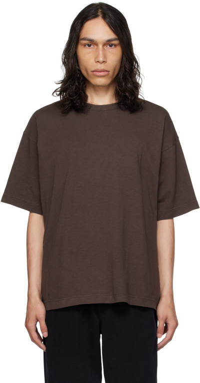 Shop Ymc You Must Create Brown Triple T-shirt In 20-brown