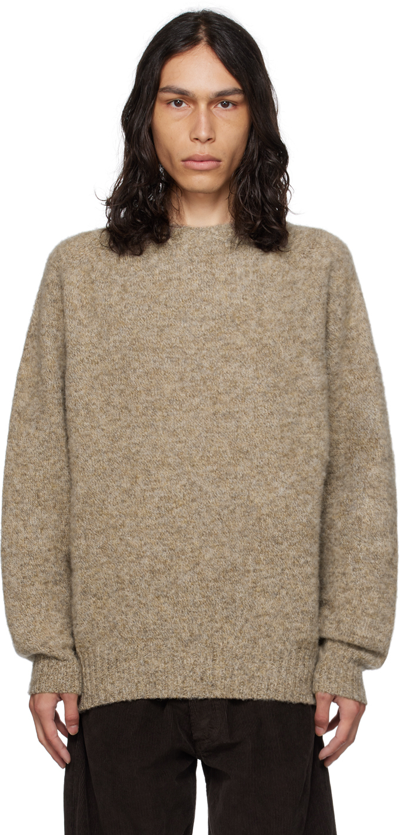 Shop Ymc You Must Create Beige Crewneck Sweater In 20-natural