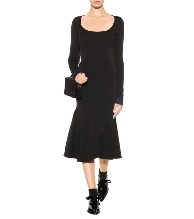 Shop Victoria Beckham Stretch Dress In Black