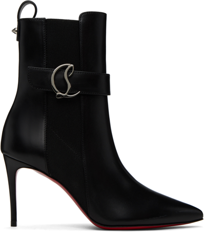 Shop Christian Louboutin Black So Cl 85 Chelsea Boots In Bk01 Black