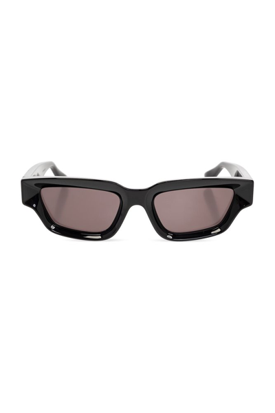 Shop Bottega Veneta Eyewear Rectangle Framed Sunglasses In Black