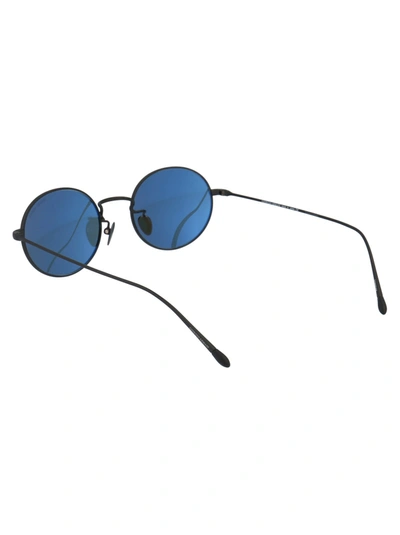 Shop Armani Collezioni Men's Black Metal Sunglasses