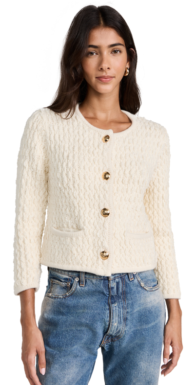 Shop Nili Lotan Bridget Knit Jacket Ivory