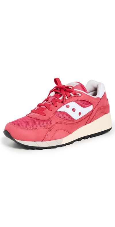 Shop Saucony Shadow 6000 Sneakers Red/white