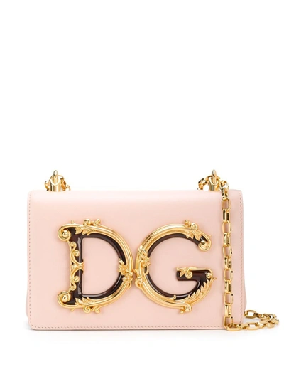 Shop Dolce & Gabbana Dolce E Gabbana Women's Pink Leather Shoulder Bag