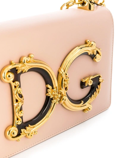 Shop Dolce & Gabbana Dolce E Gabbana Women's Pink Leather Shoulder Bag