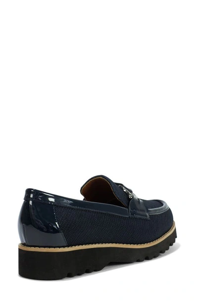 Shop Donald Pliner Clio Slip-on Chunky Loafer In Navy/navy