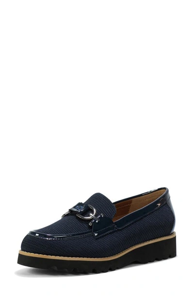 Shop Donald Pliner Clio Slip-on Chunky Loafer In Navy/navy