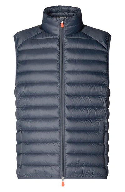 Shop Save The Duck Adam Basic Puffer Vest In Grey