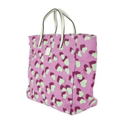 Shop Gucci Cabas Pink Canvas Tote Bag ()