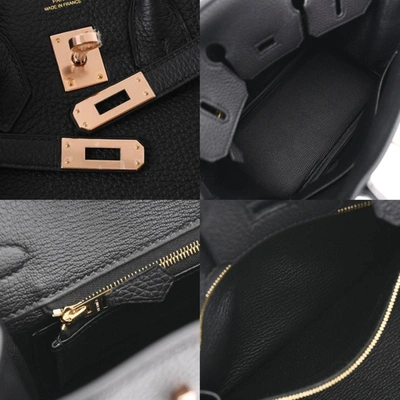 Birkin 25 cloth handbag Hermès Black in Cloth - 24255850