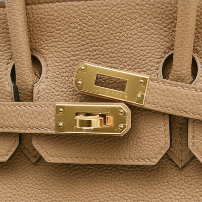 Birkin 25 leather handbag Hermès Brown in Leather - 32920722