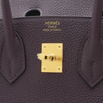 Hermès - Authenticated Birkin 25 Handbag - Leather Purple Plain for Women, Very Good Condition