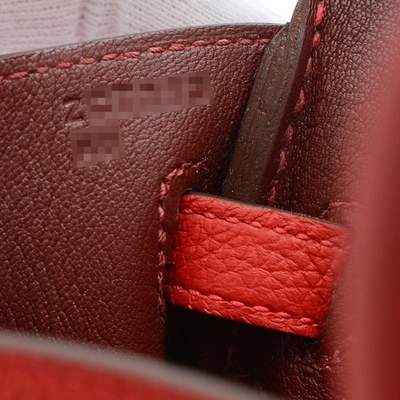 Shop Hermes Hermès Birkin 25 Red Leather Handbag ()