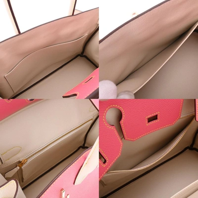 Shop Hermes Hermès Birkin 30 Pink Leather Handbag ()