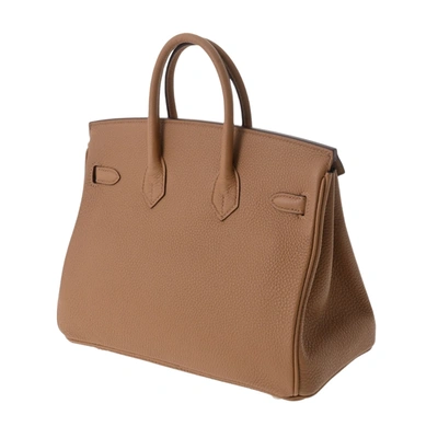 Shop Hermes Hermès Birkin Brown Leather Handbag ()