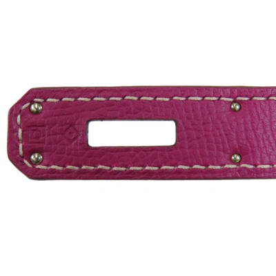 Shop Hermes Hermès Birkin Pink Leather Handbag ()