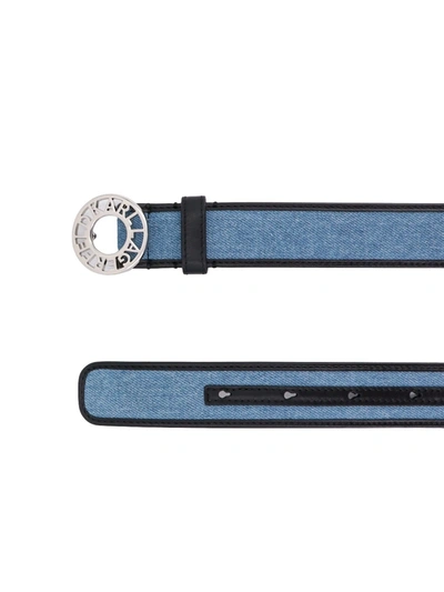 Shop Karl Lagerfeld Women's Blue Leather Belt