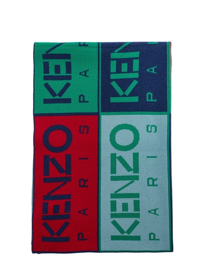 Shop Kenzo Men's Multicolor Wool Scarf