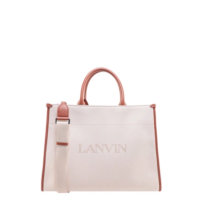 Shop Lanvin Men's Beige Other Materials Handbag