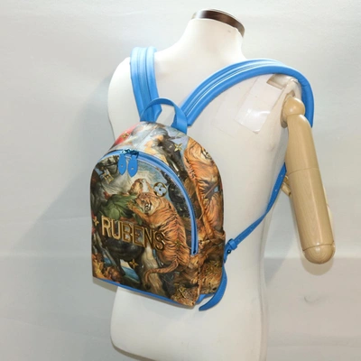 Pre-owned Louis Vuitton Palm Springs Blue Canvas Backpack Bag ()