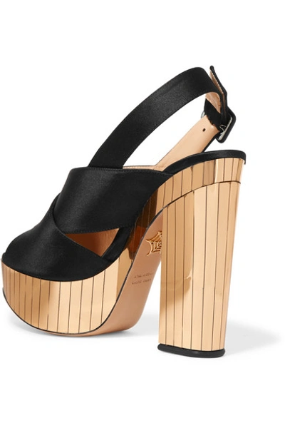 Shop Charlotte Olympia Electra Satin Platform Sandals