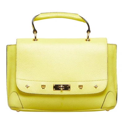 Boston leather handbag MCM Yellow in Leather - 33853639
