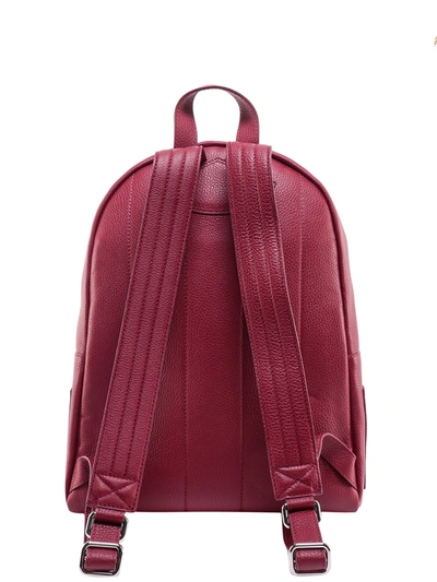 Shop Orciani Men's Red Leather Backpack