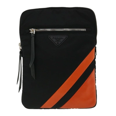 Shop Prada Black Synthetic Clutch Bag ()