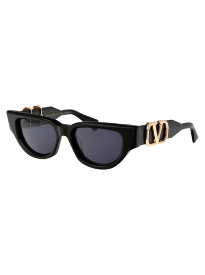 Shop Valentino Garavani Women's Black Acetate Sunglasses
