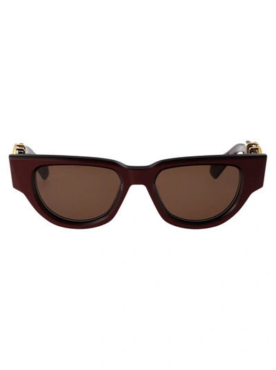 Shop Valentino Garavani Women's Burgundy Acetate Sunglasses