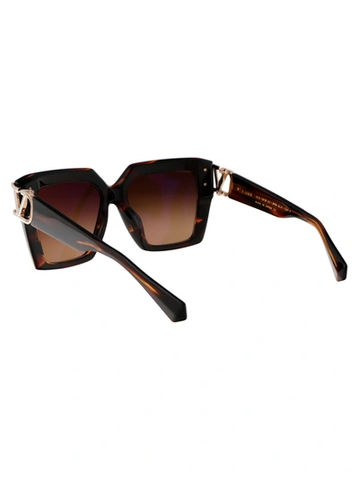 Shop Valentino Garavani Women's Brown Acetate Sunglasses