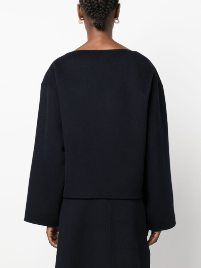 Shop Totême Wide-sleeve Wool Jumper In Blue