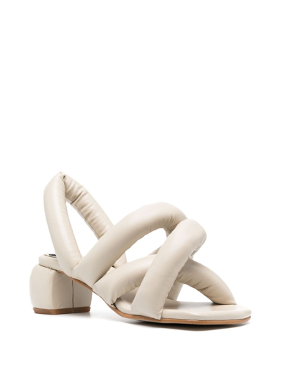 Henrik Vibskov Sausage 60mm Crossover-strap Sandals In Neutrals