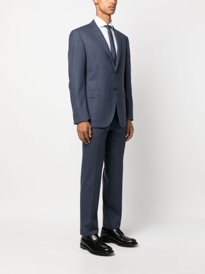 Shop Corneliani Single-breasted Stretch-cashmere Suit In Blue