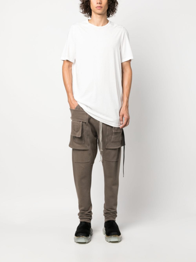 Shop Rick Owens Drkshdw Level T Seam-detail Cotton T-shirt In White