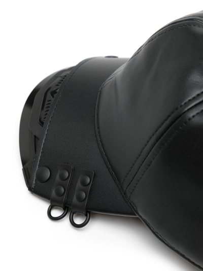 Shop Innerraum Faux-leather Baseball Cap In Black