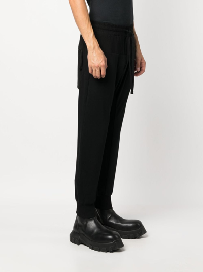 Thom Krom Tapered Drawstring Trousers In Black