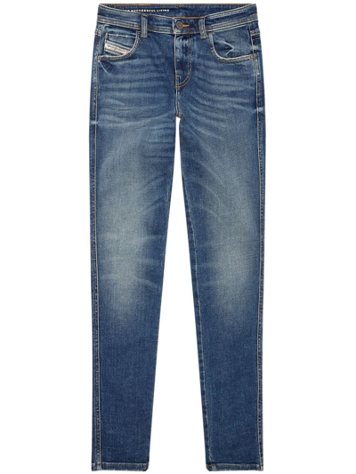 Shop Diesel 2015 Babhila 09g71 Skinny Jeans In Blue
