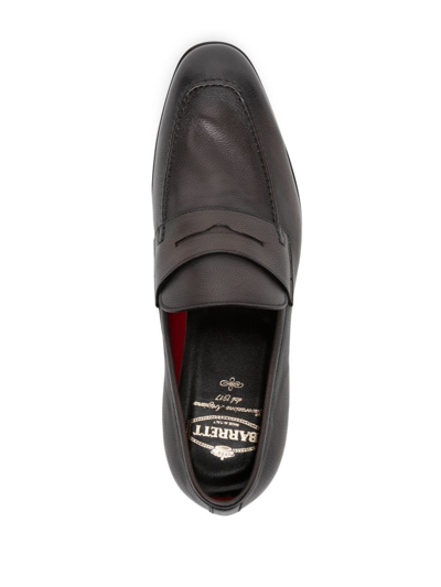 Shop Barrett Penny-slot Leather Loafers In Brown